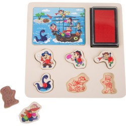 Razítka a puzzle Hrdinové