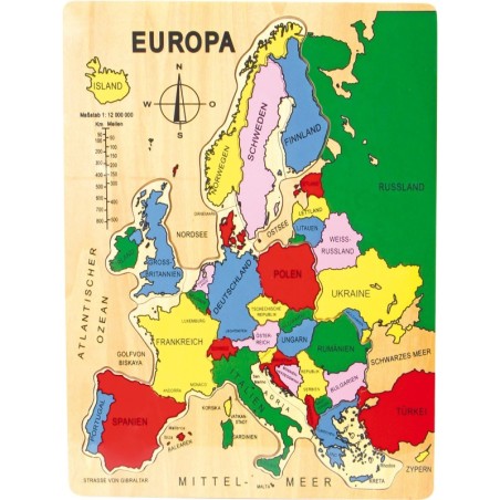 Vkládací puzzle Evropa