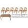 Sety přírodní stůl obdélník + židličky Bambi 