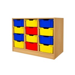 Skříňka s plastovými boxy