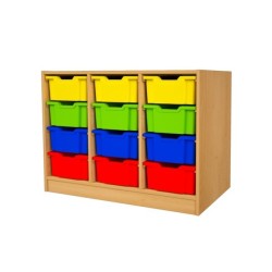 Skříňka s plastovými boxy