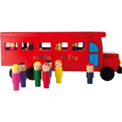 Dřevěný školní autobus